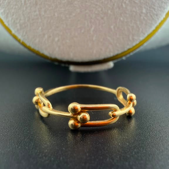 Double-T Ring 18k, #6,7,8.