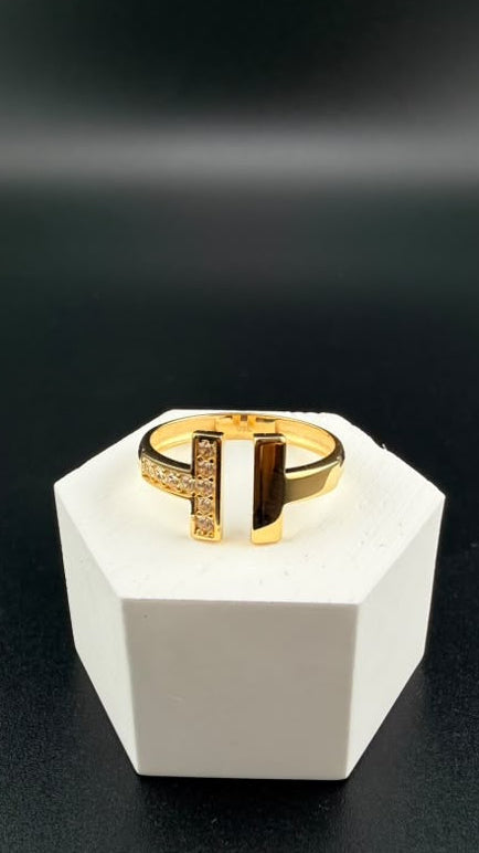 Double- H Ring 18k, #9.