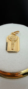 Christ on a Plaque Pendant 18k.