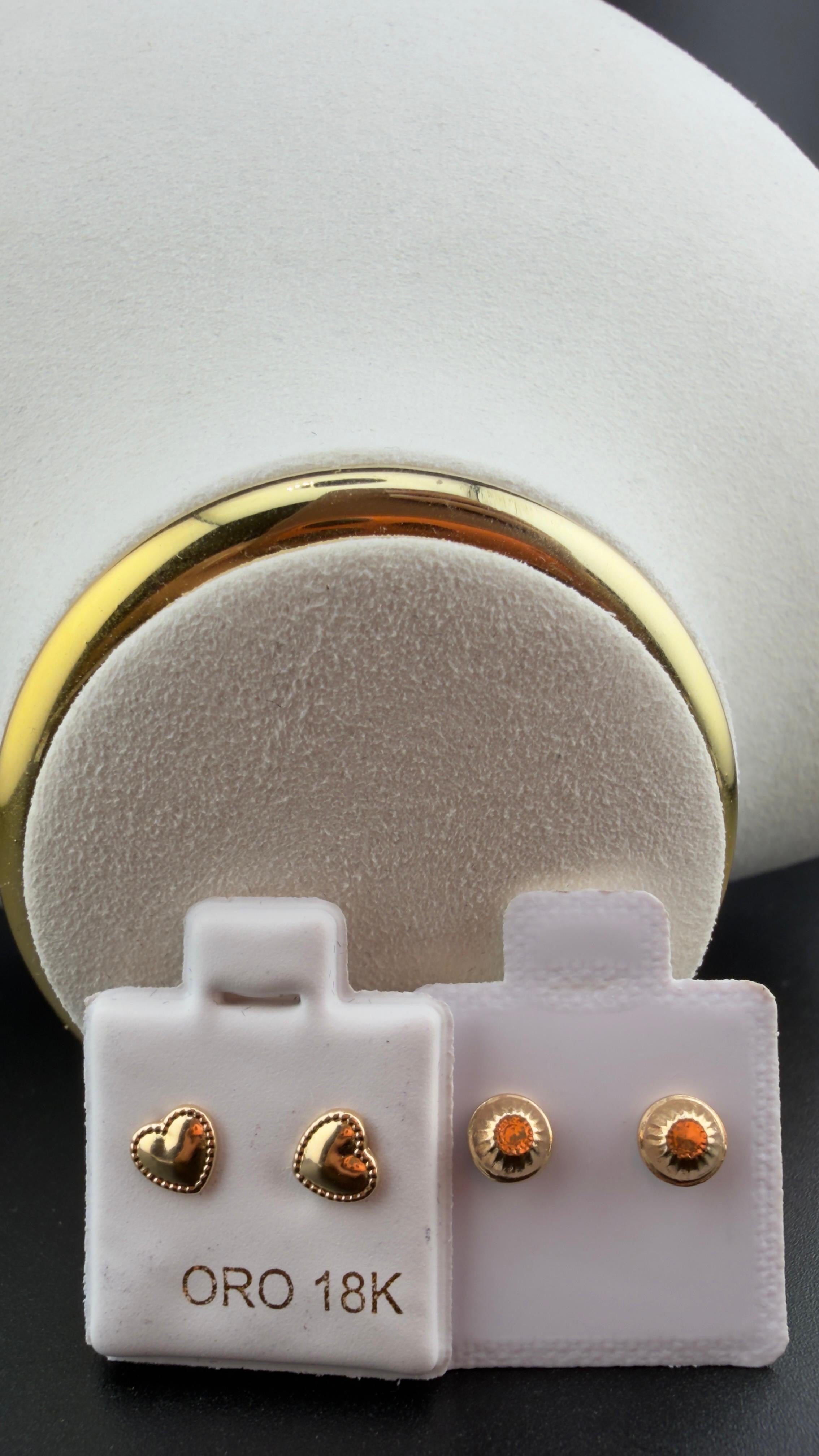 Golden heart Earrings 18k.