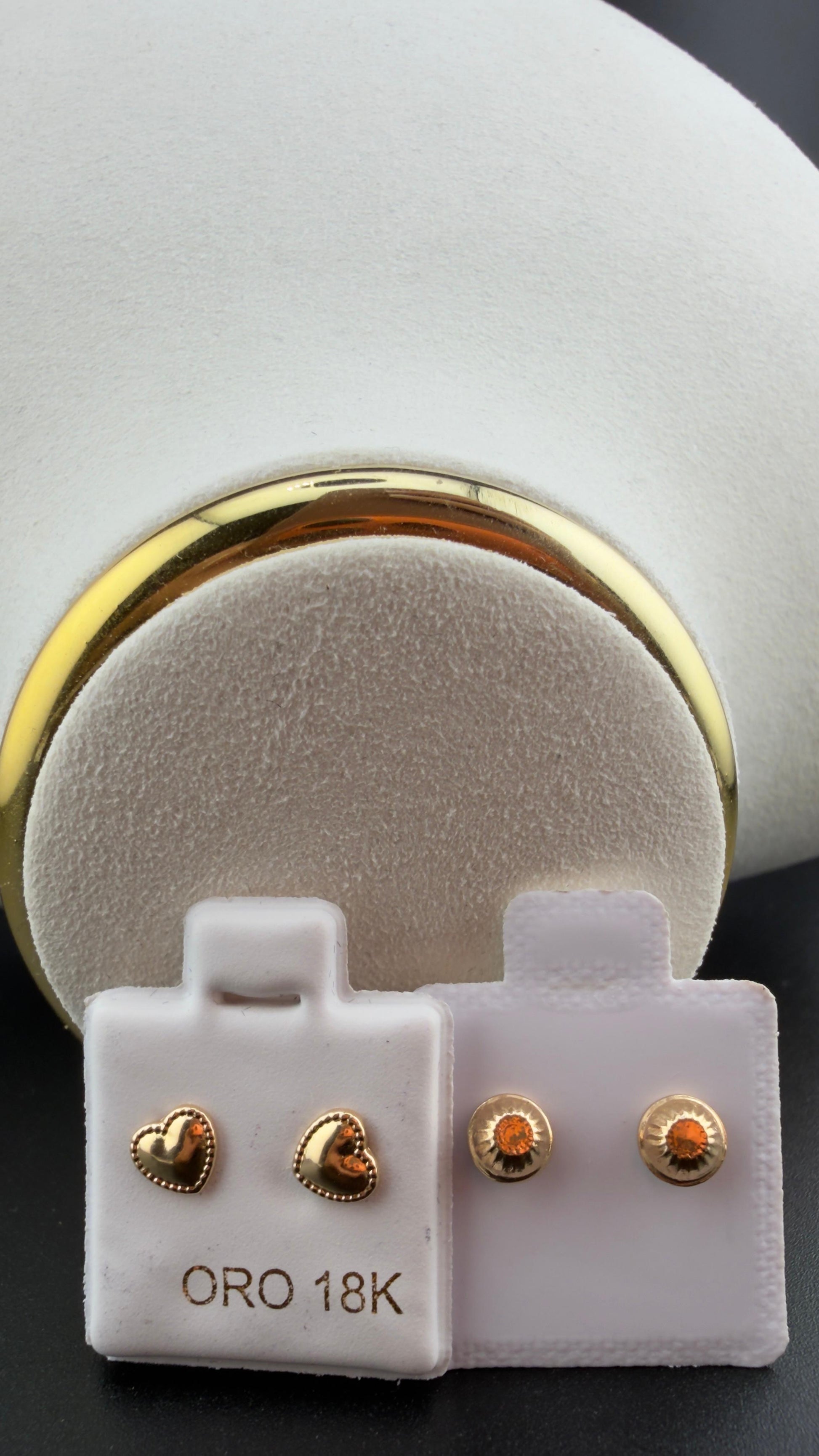 Golden heart Earrings 18k.