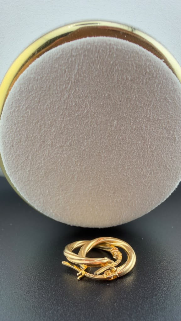 Classic Double Hoop 18k.