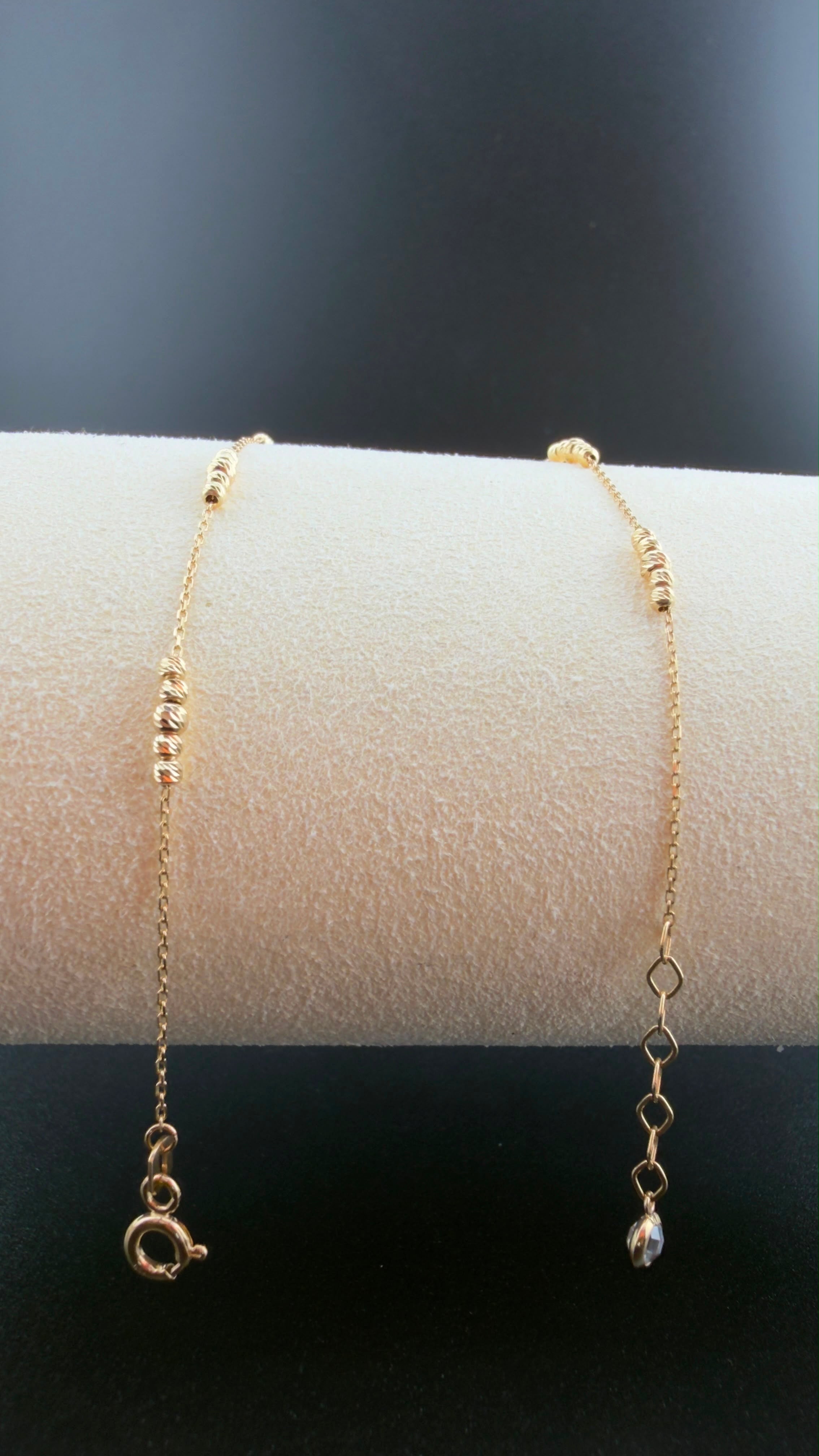 Golden Points Anklet 18k.