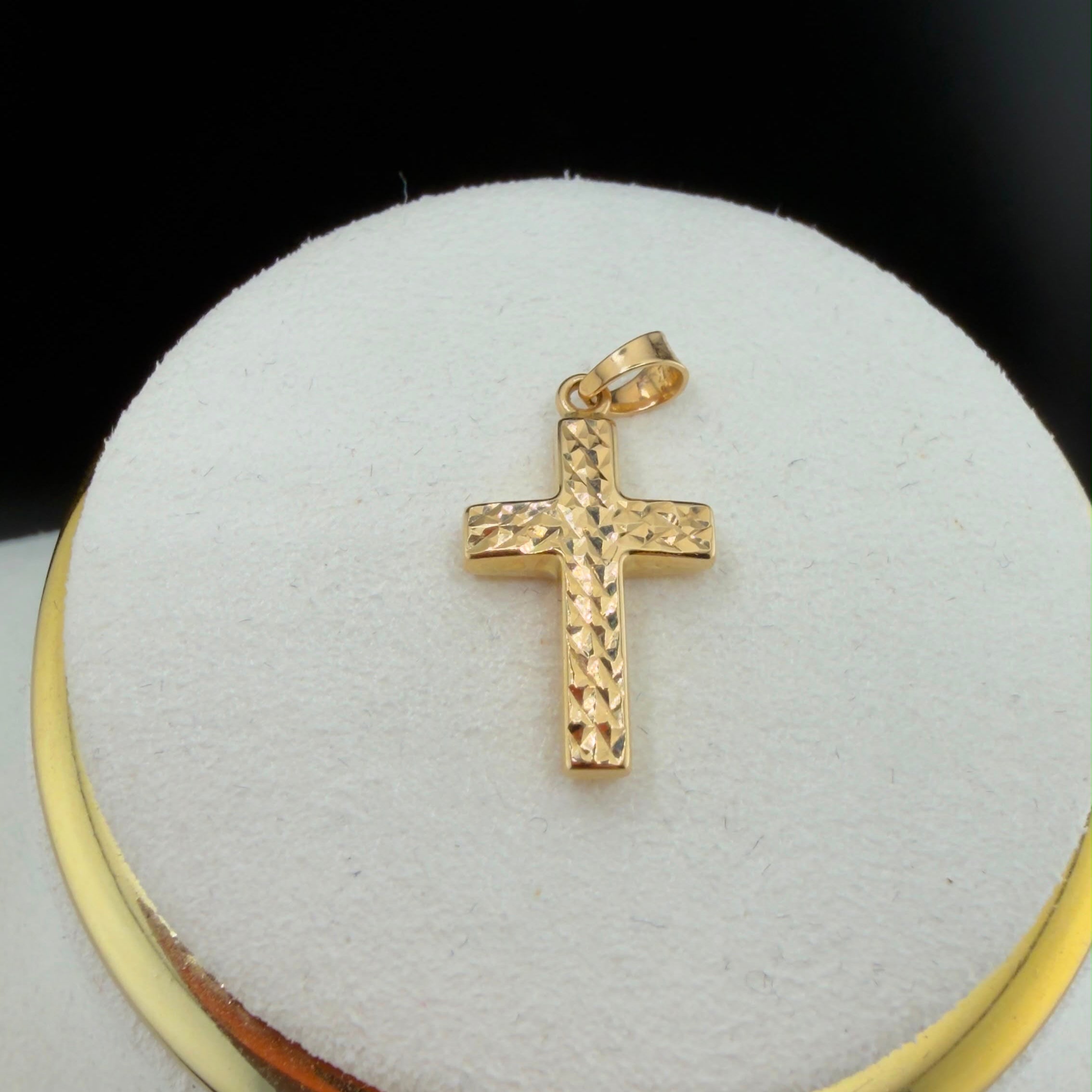Gold Flash Cross Pendant 18k.