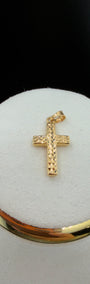 Gold Flash Cross Pendant 18k.