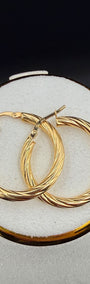 Rope Twist Hoop 18k.