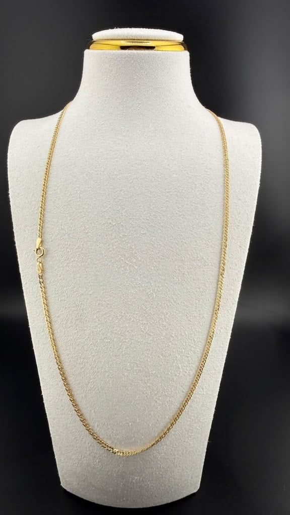 Cubalink Plain Chain 18k,60cm.