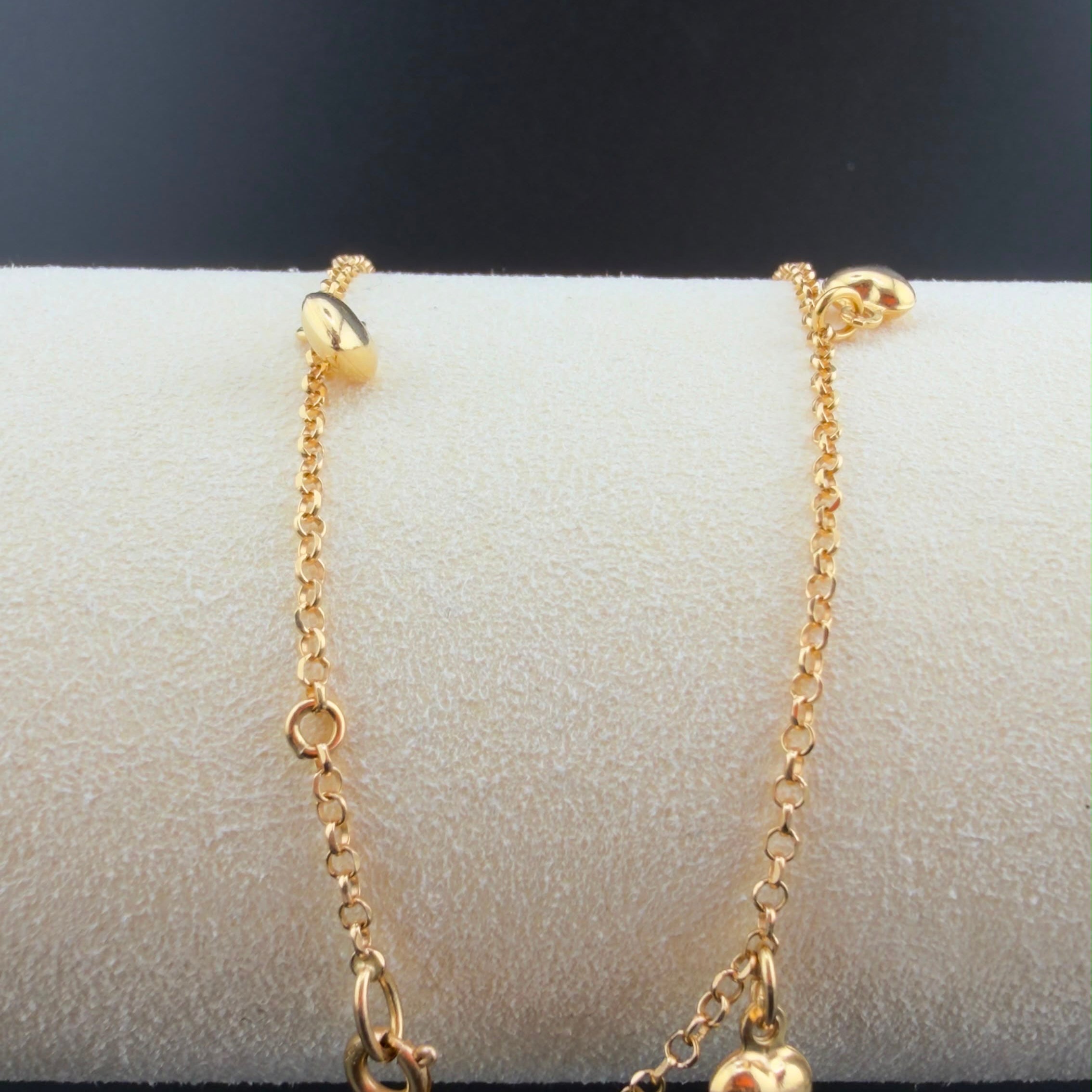 Heart Stitch Anklet 18k.