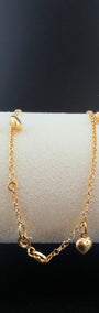 Heart Stitch Anklet 18k.