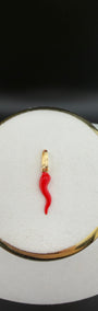 Cornicello red Pendant 18k.