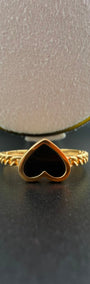 Black Heart Ring 18k, #6,7,8,9.