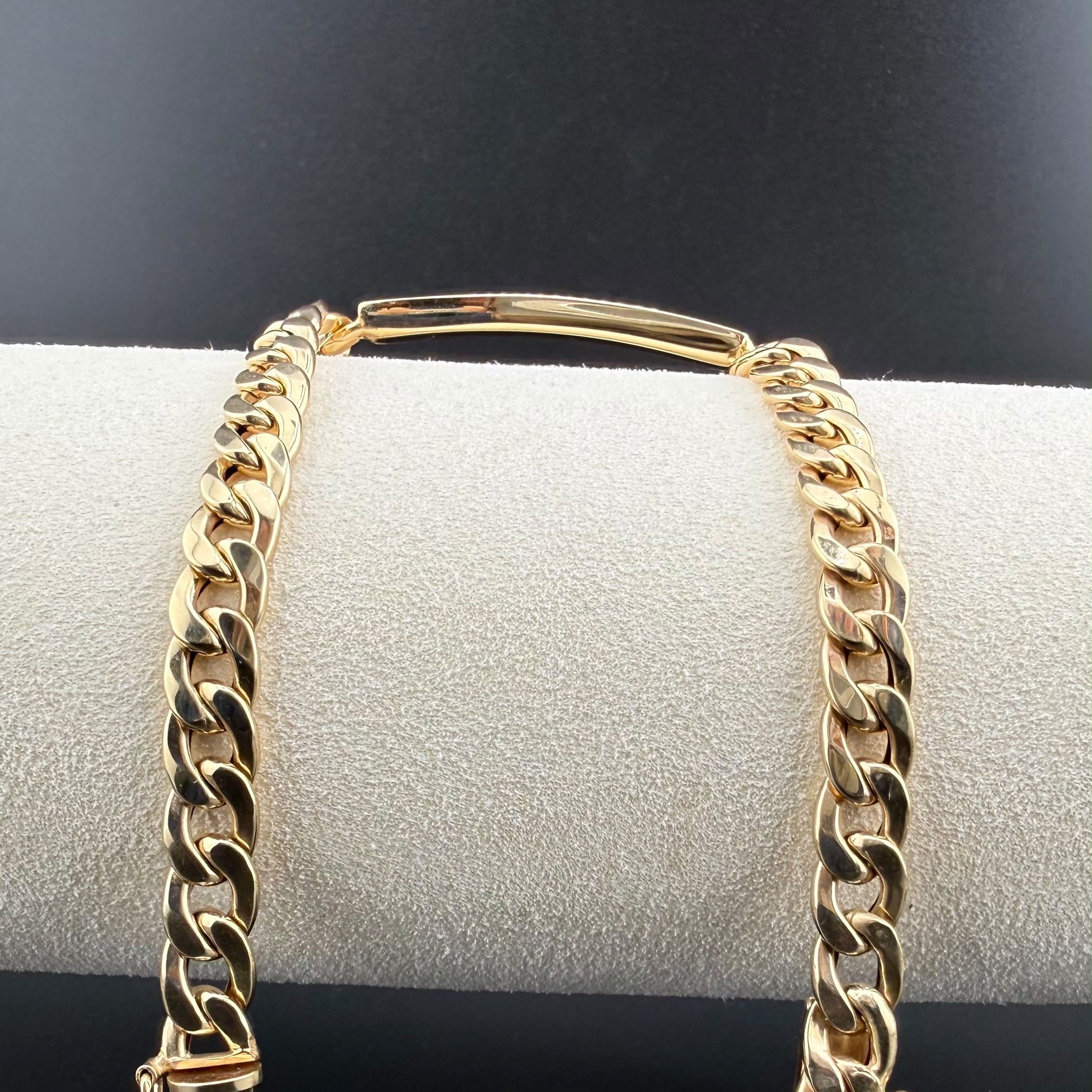 Cubalink Plate Bracelet 18k,21cm.