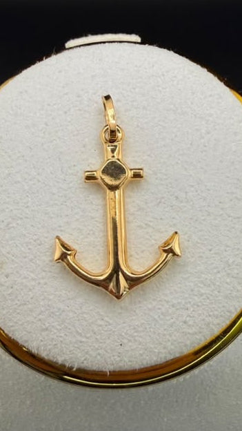 Golden Anchor Pendant 18k.