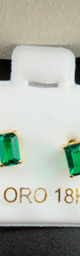 Lab Emerald Earrings 18k.