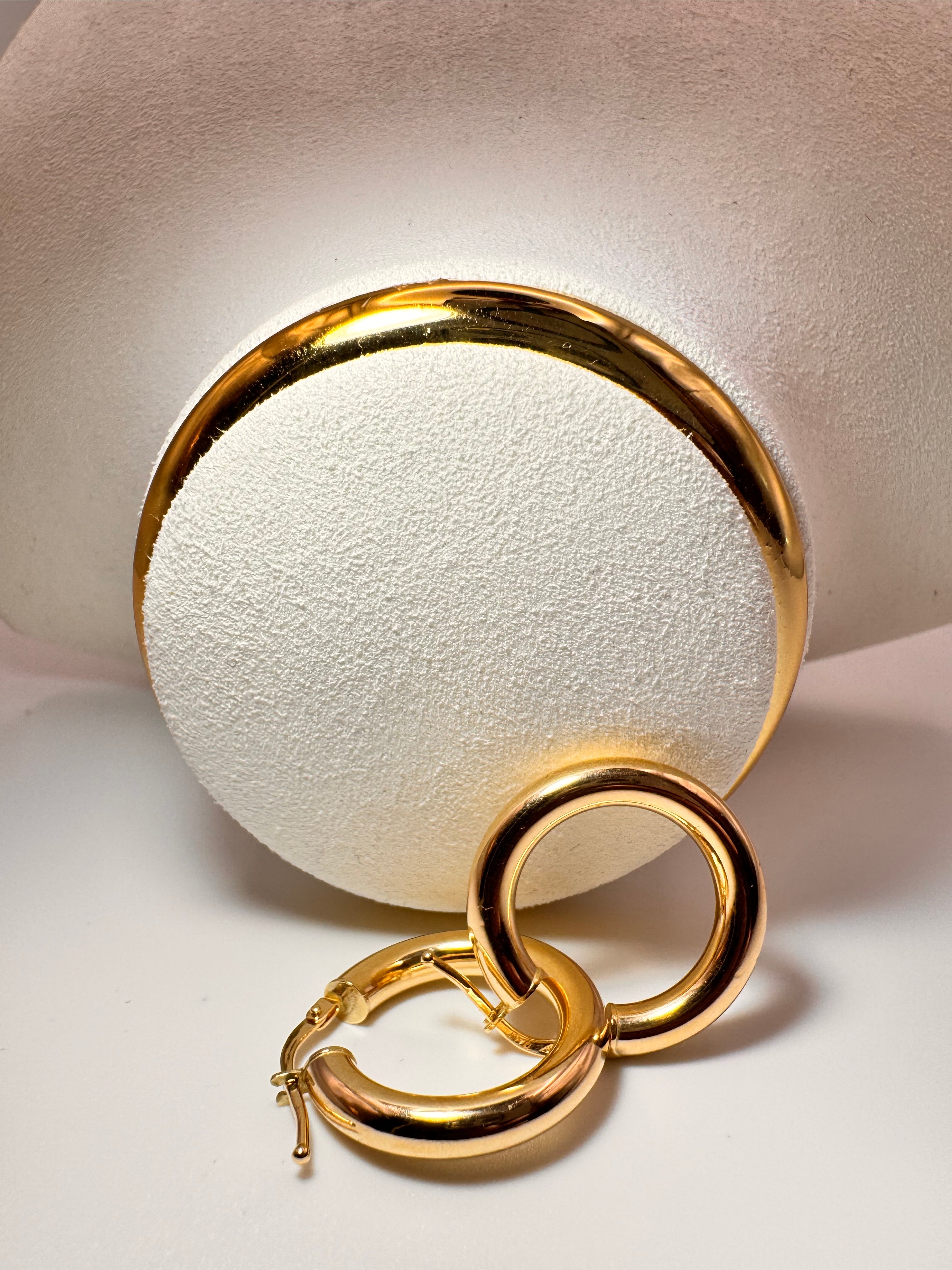 Aros Classic Glow Hoops 18k