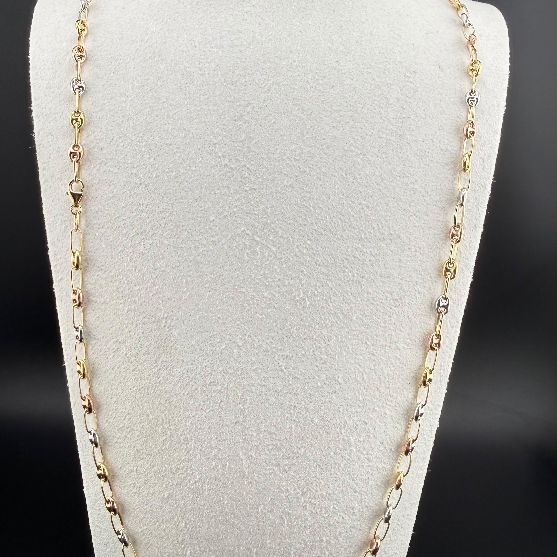 Double-G 3 Colors Chain 18k, 60cm.