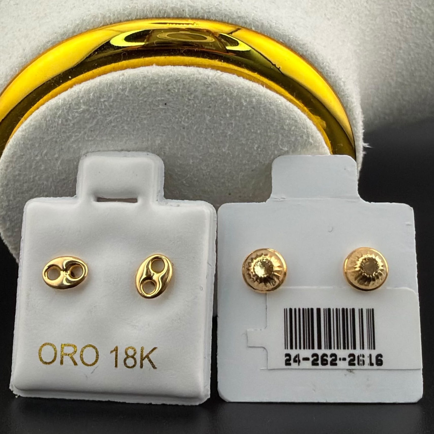 Double-G Earrings 18k.