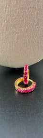 Fucsia Glam Hoop 18k.