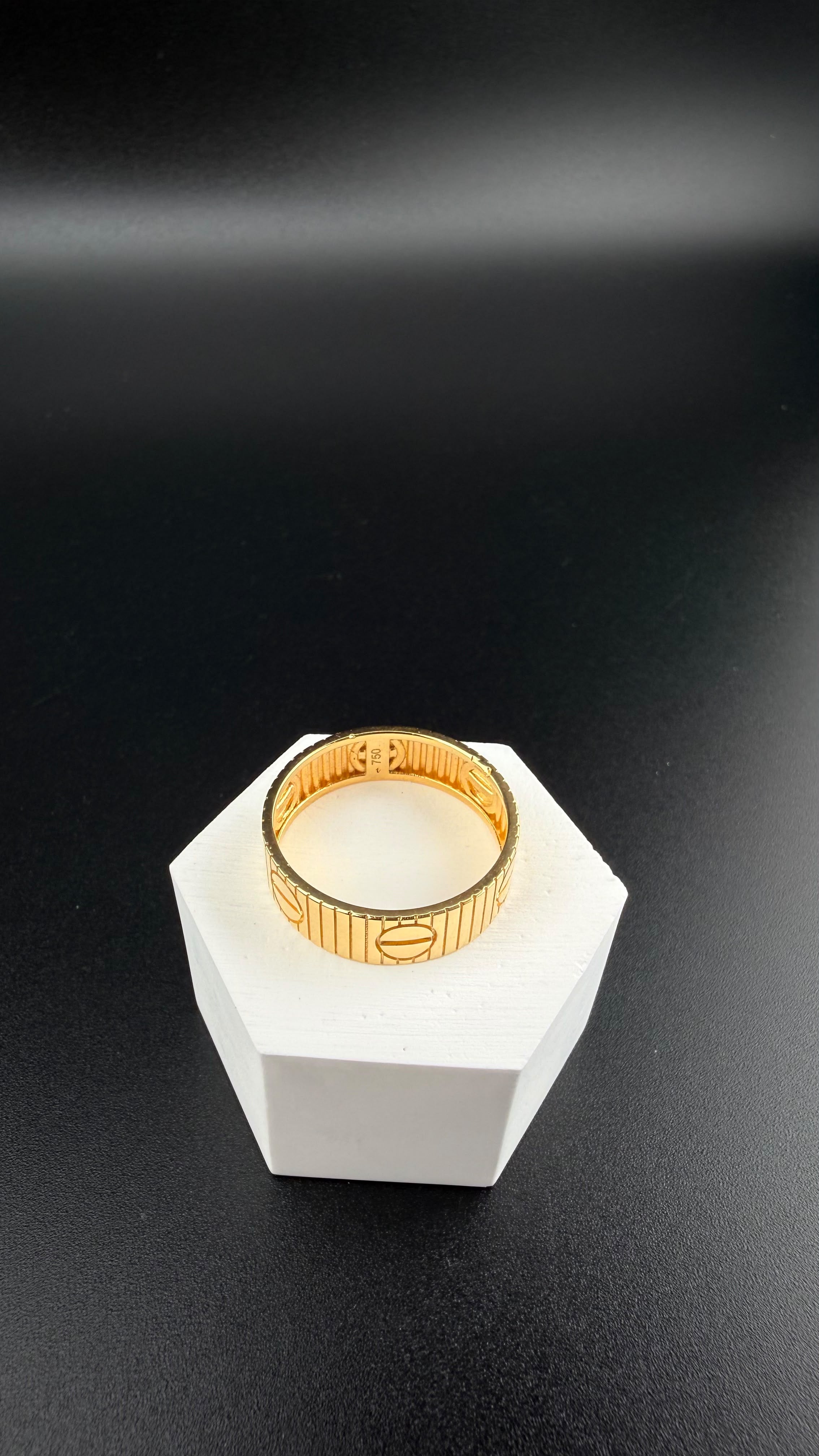 Double-C Ring 18k, #7