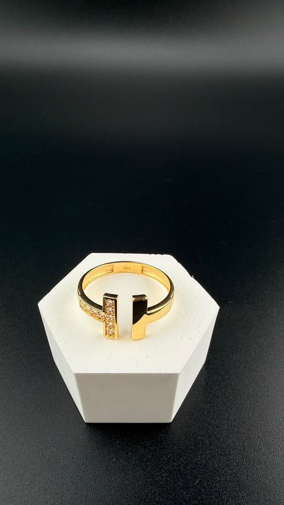 Double- H Ring 18k, #9.