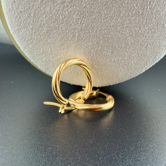 Classic Double Hoop 18k.