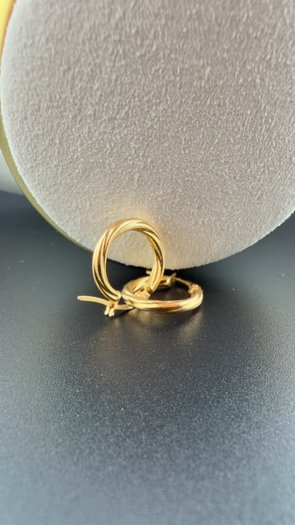Classic Double Hoop 18k.