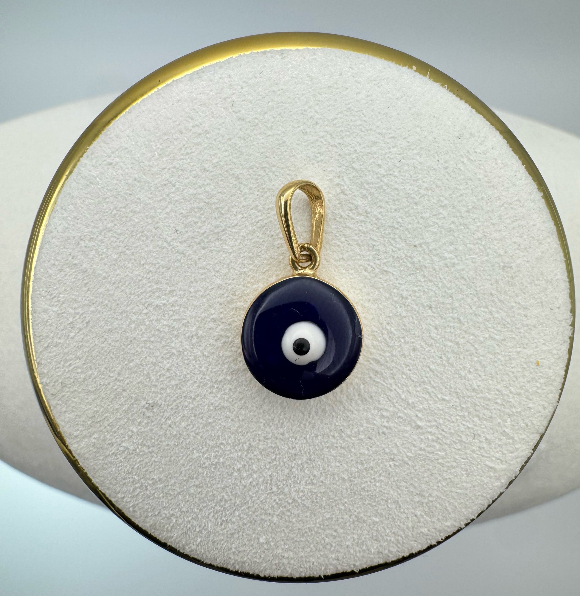 Golden Iris Eye Pendant 18k
