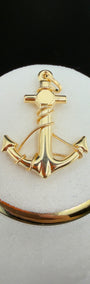 Gold Thread Anchor Pendant 18k.