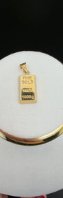 Gold Bar Pendant 18k.