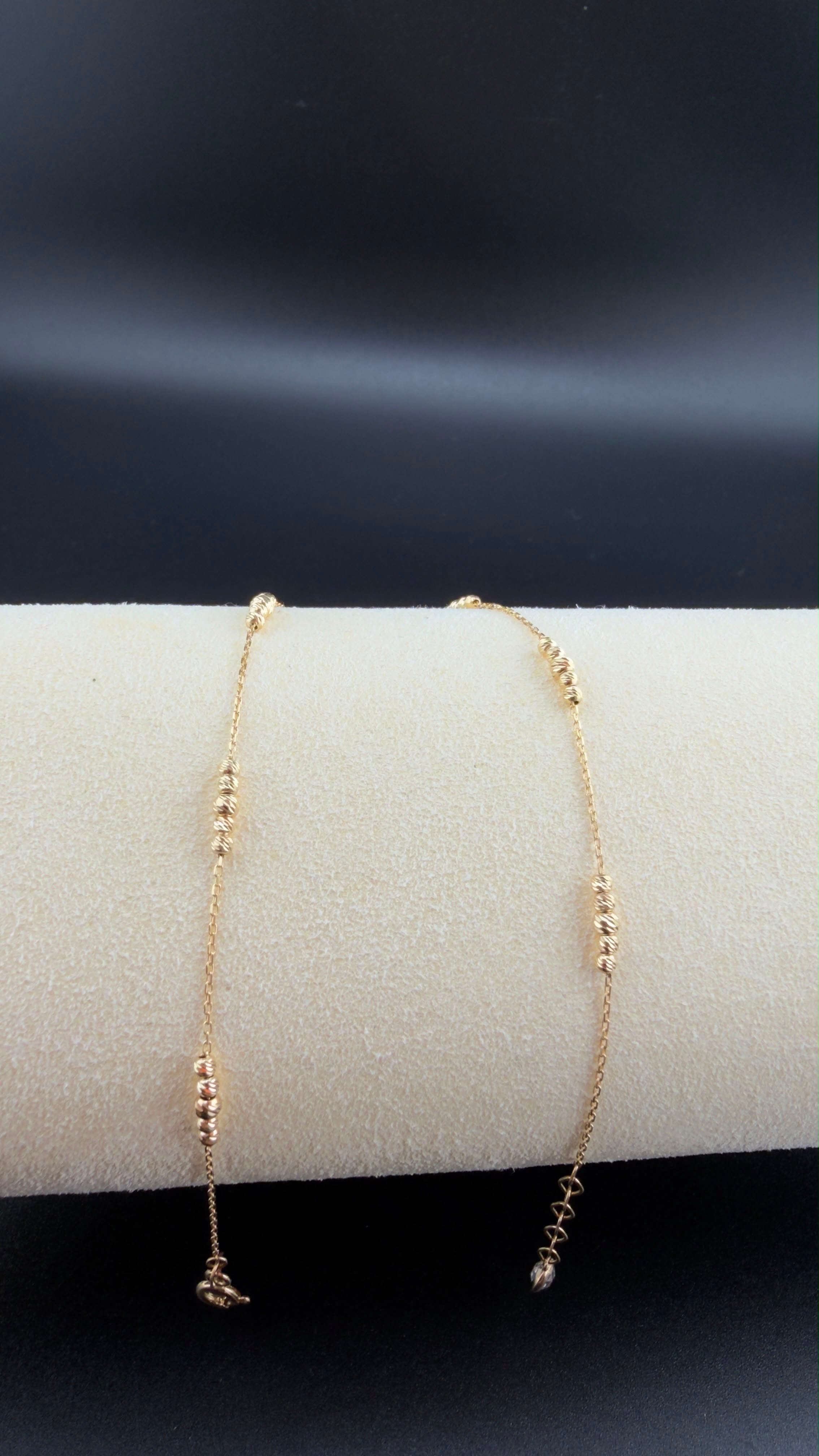 Golden Points Anklet 18k.