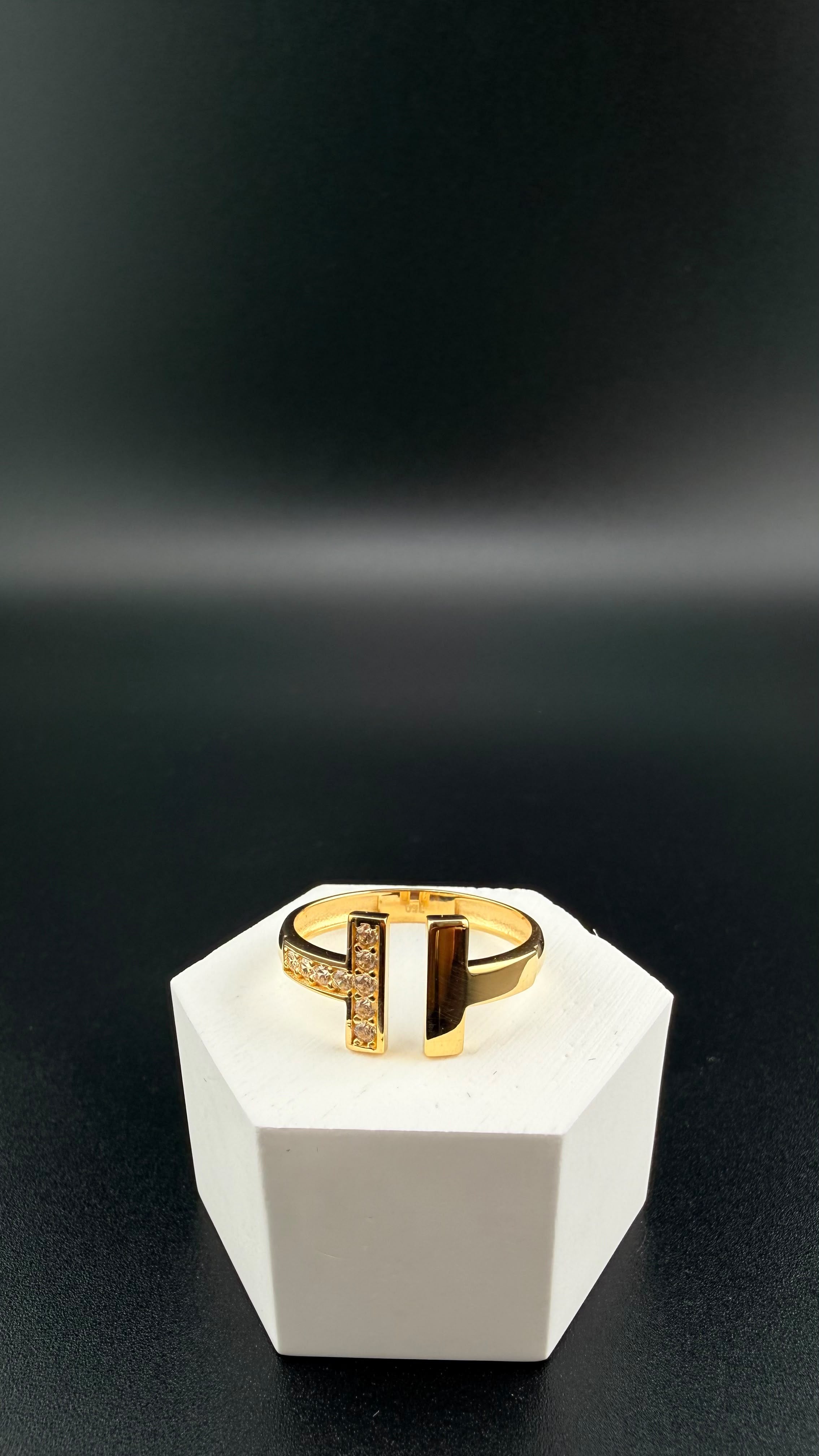 Double-H Ring 18k, #7.