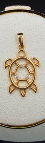 Turtle Pendant 18k.