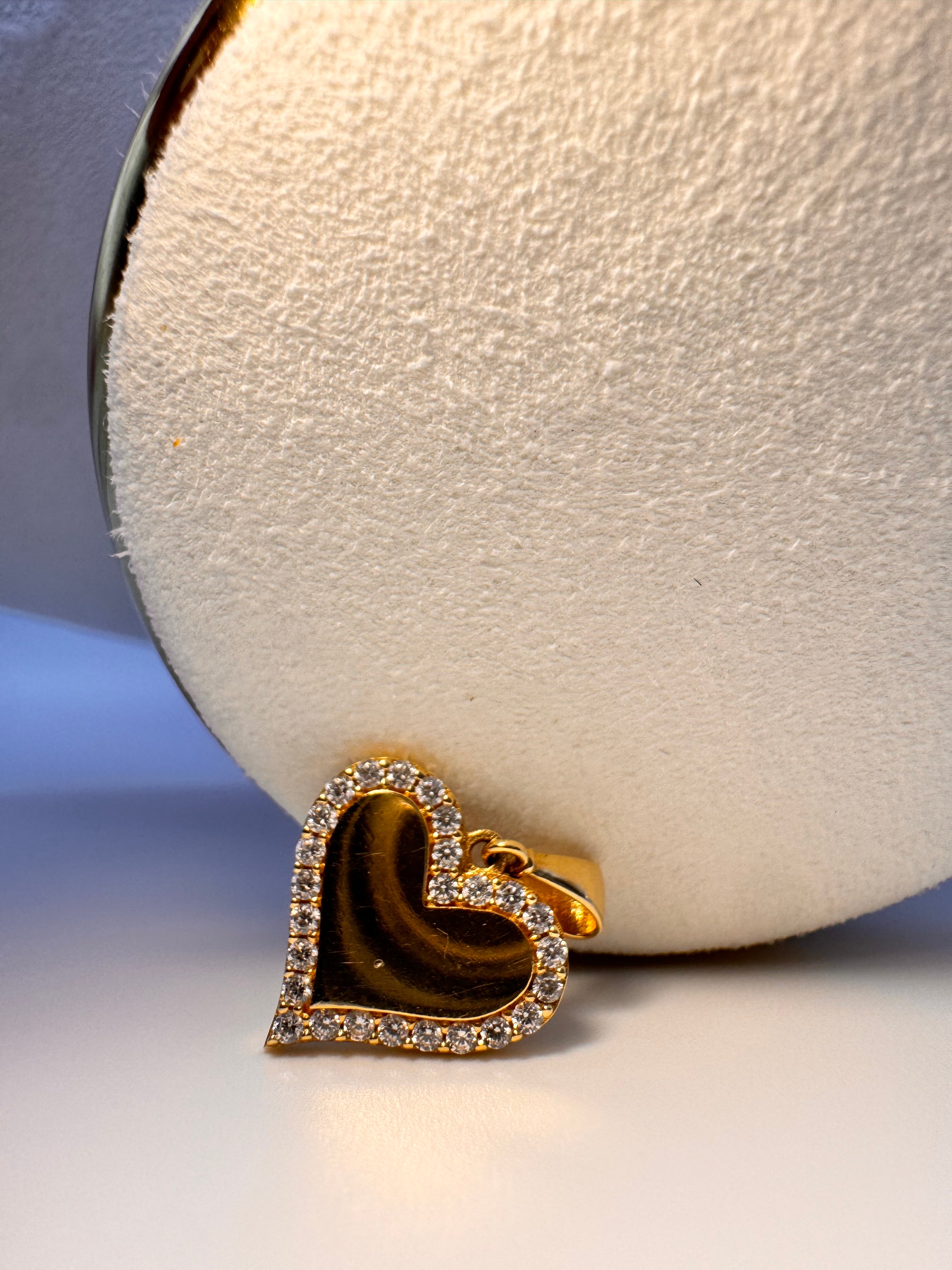 Heart Zirconia Pendant 18k
