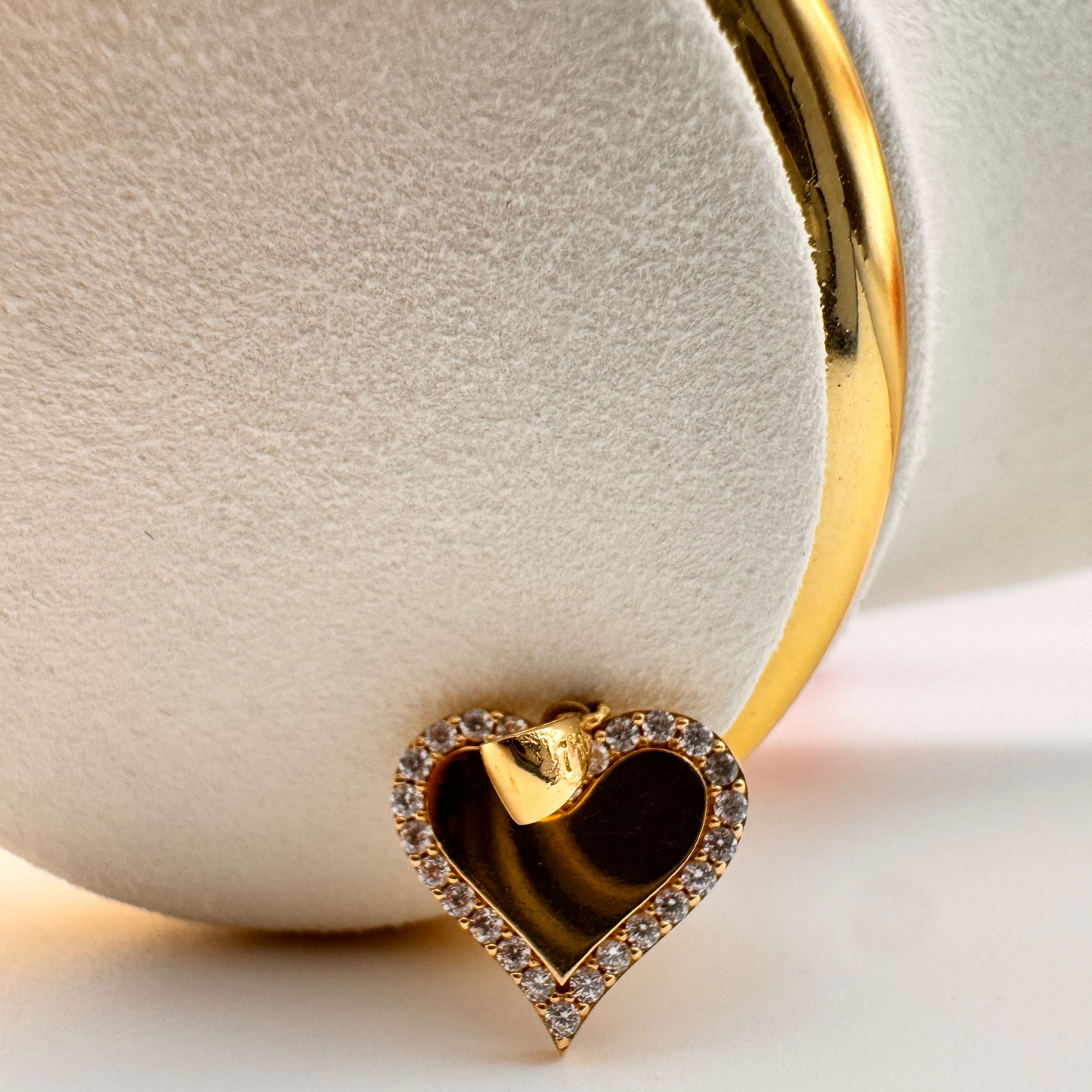 Heart Zirconia Pendant 18k