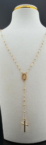 Rosary, Three-Tone Gold Chain 18k, 55cm.