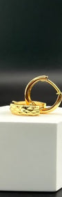 Italian Gold Huggie Hoops 18k.