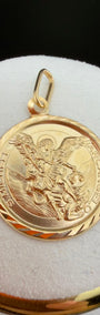 Archangel Saint Michael Pendant 18k.