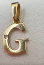 Gold G Initial Pendant 18k.
