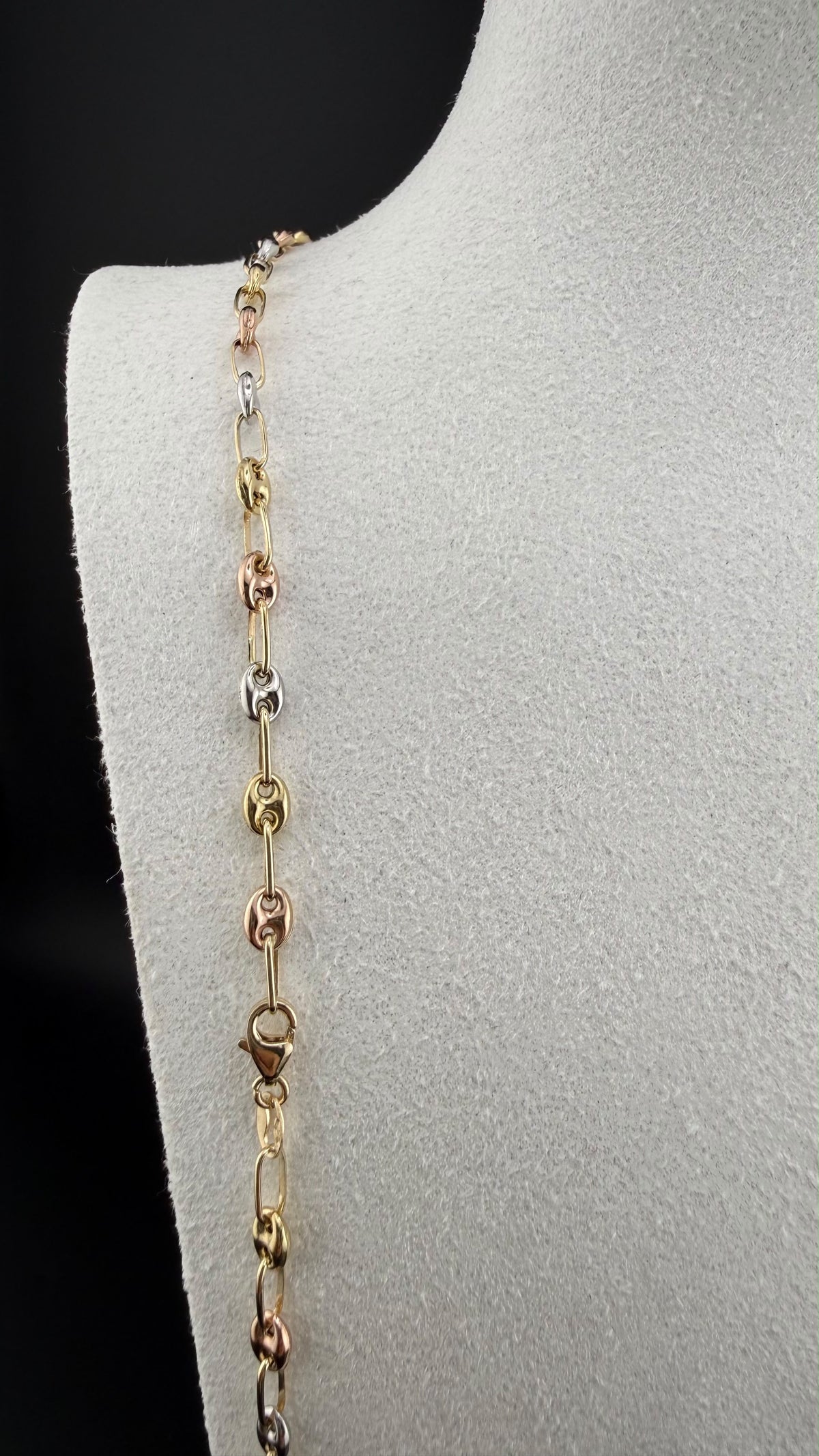 Double-G 3 Colors Chain 18k, 60cm.