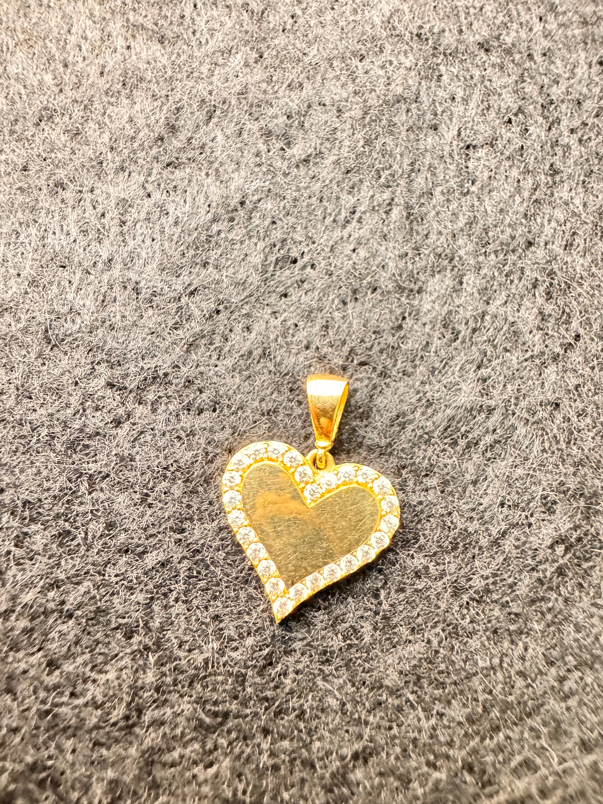 Heart Zirconia Pendant 18k