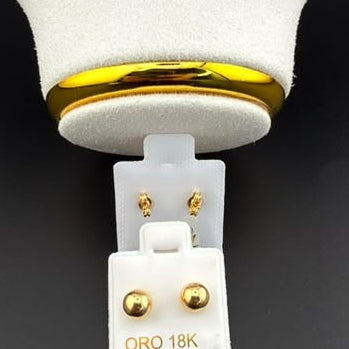 Ball Stud Earrings 18k.