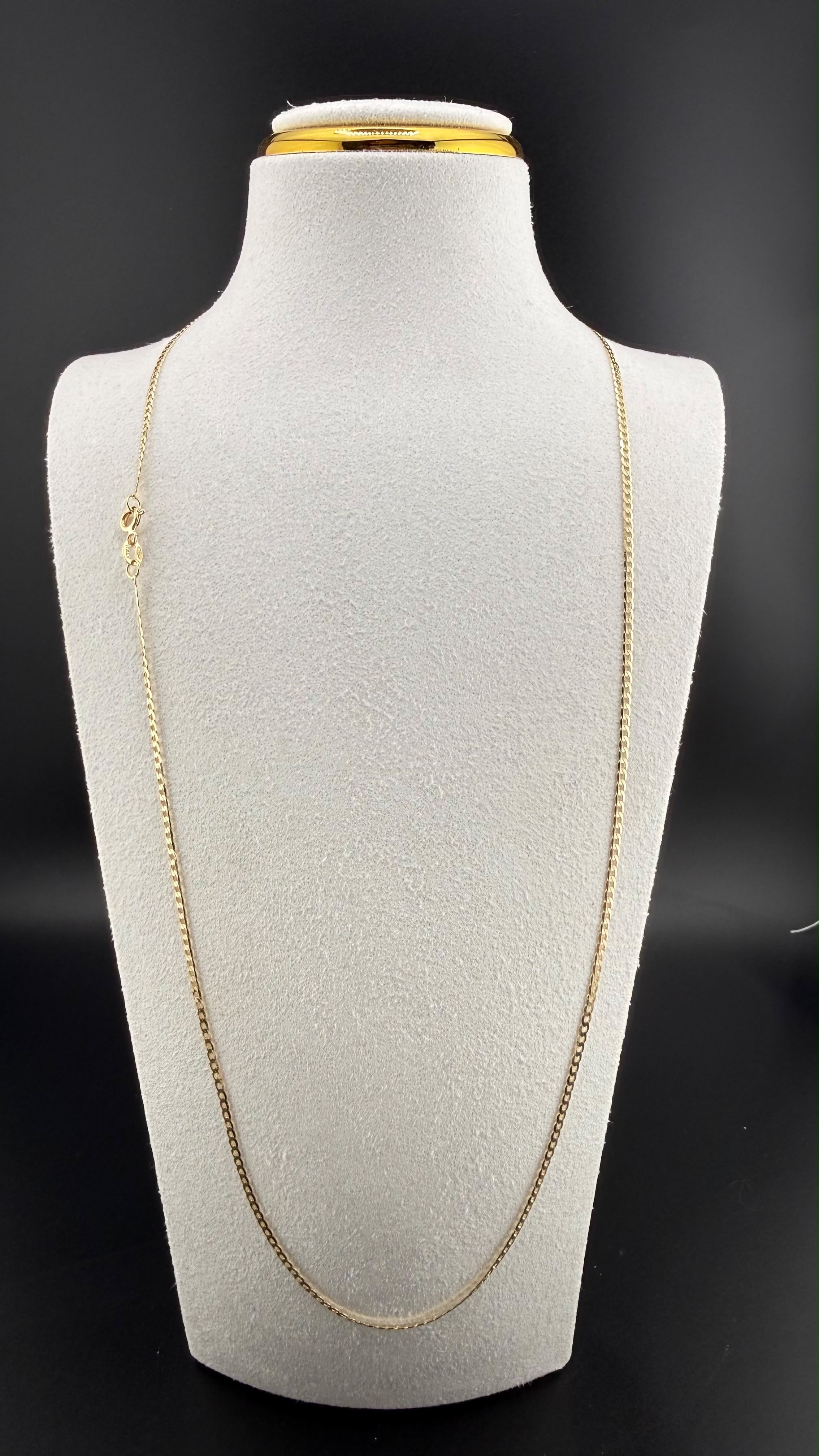 Cubalink Thin Chain 18k,60cm.