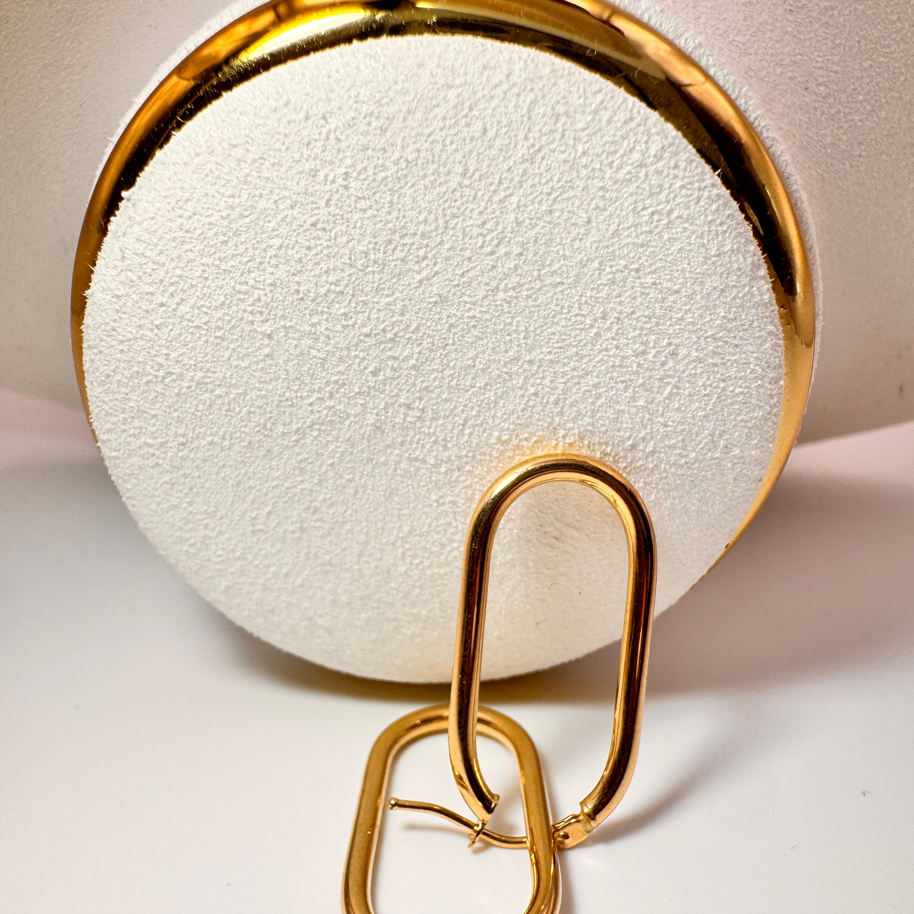 Aros Double-T Hoop 18k