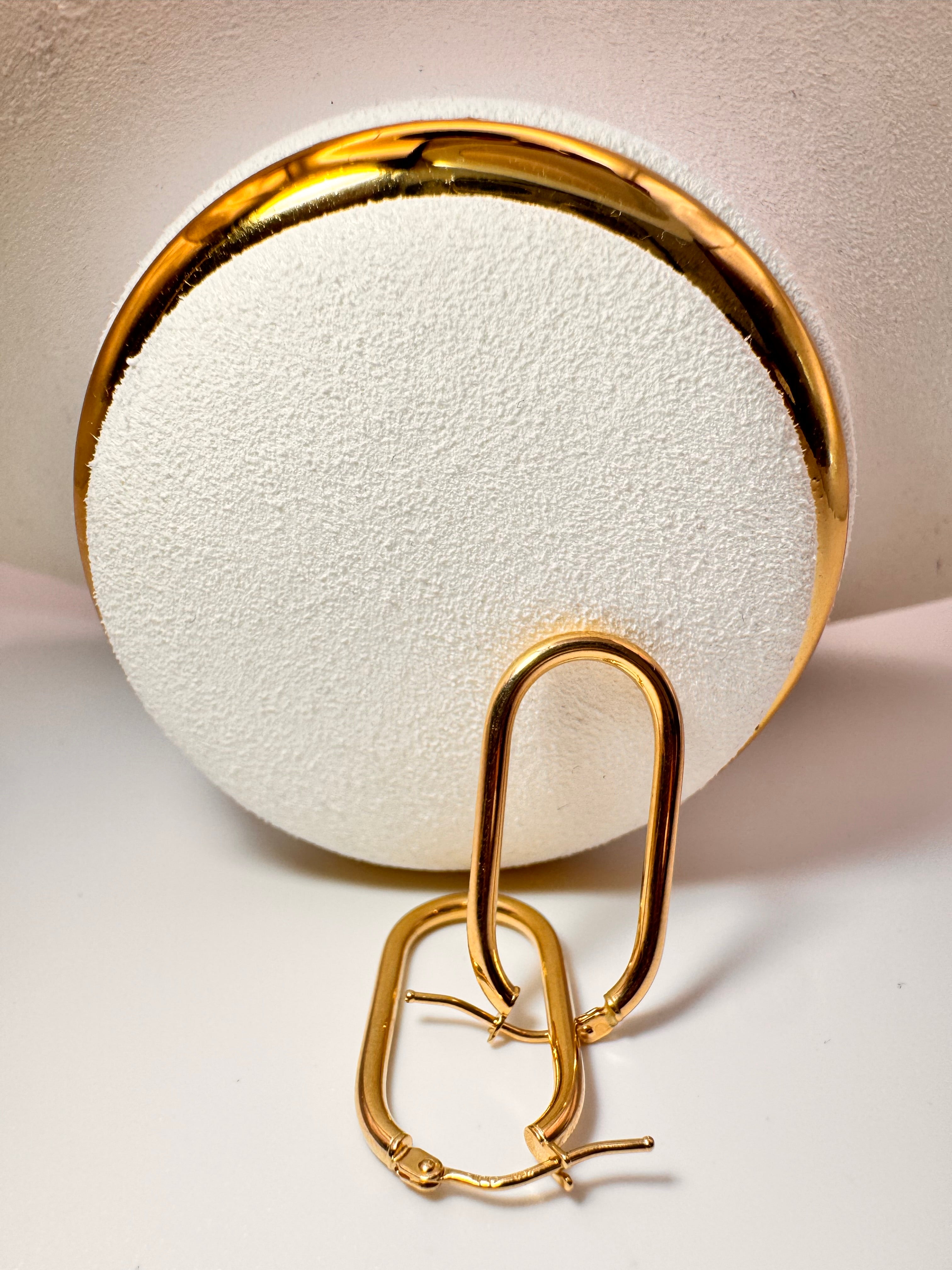 Aros Double-T Hoop 18k