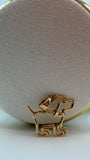 Golden Dog Pendant 18k