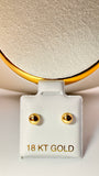 Plain round earrings 18k
